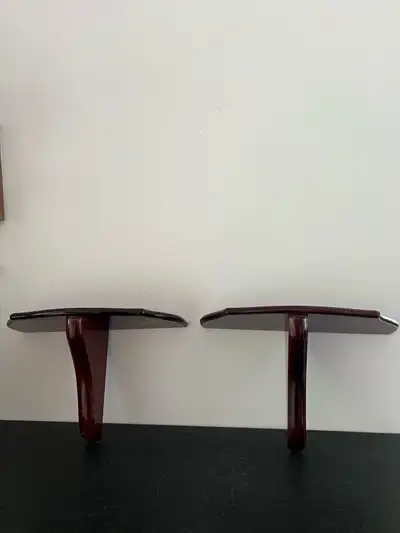 VTG Pair Wood Wall Shelves, View more