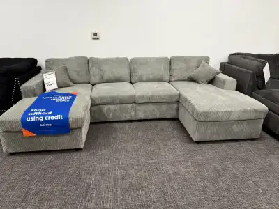 4 Seater Sofa Bed with Dual Storage Chaise Lounges + Corduroy., View more