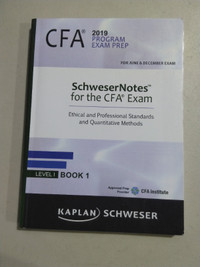 CFA 2019 Program Exam Prep Schweser Notes Level I Book 1