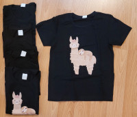 Sloth and Llama Matching Family Party T-shirts