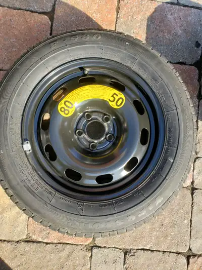 Brand New Firestone F-580 195-65-15 spare 5x100 and Jack kit. I need a 16, 17 or 18 inch rim Tout no...