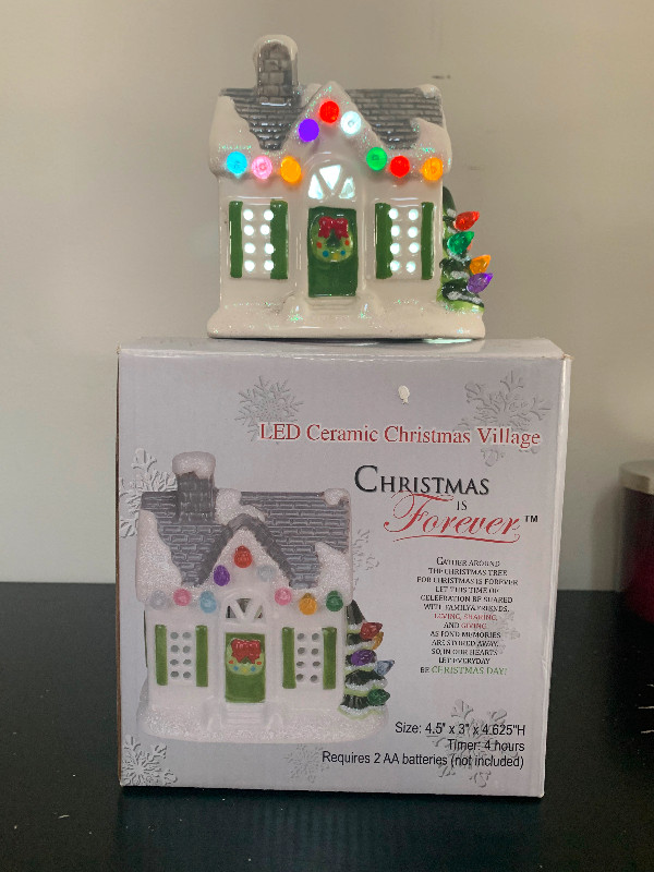 Christmas is forever led ceramic house in Holiday, Event & Seasonal in Kitchener / Waterloo