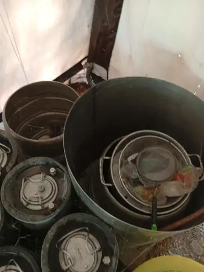 Brewing equipment, stainless steel, and glass, complete setup., View more