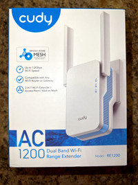 Cudy RE1200 Dual Band AC1200 WiFi Extended/Repeater (BNIB)