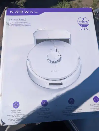 Keep your floors spotless with this Narwal Freo X Plus Robot Vacuum and Mop, which features a powerf...