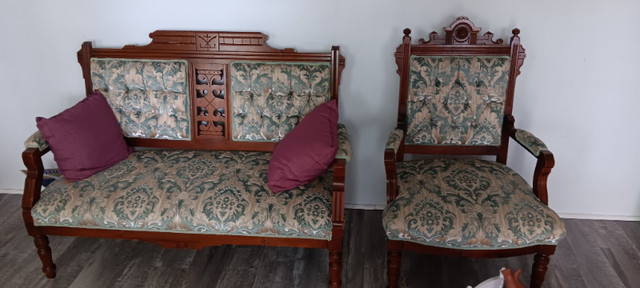 Victorian style settee and chair in Couches & Futons in Chatham-Kent