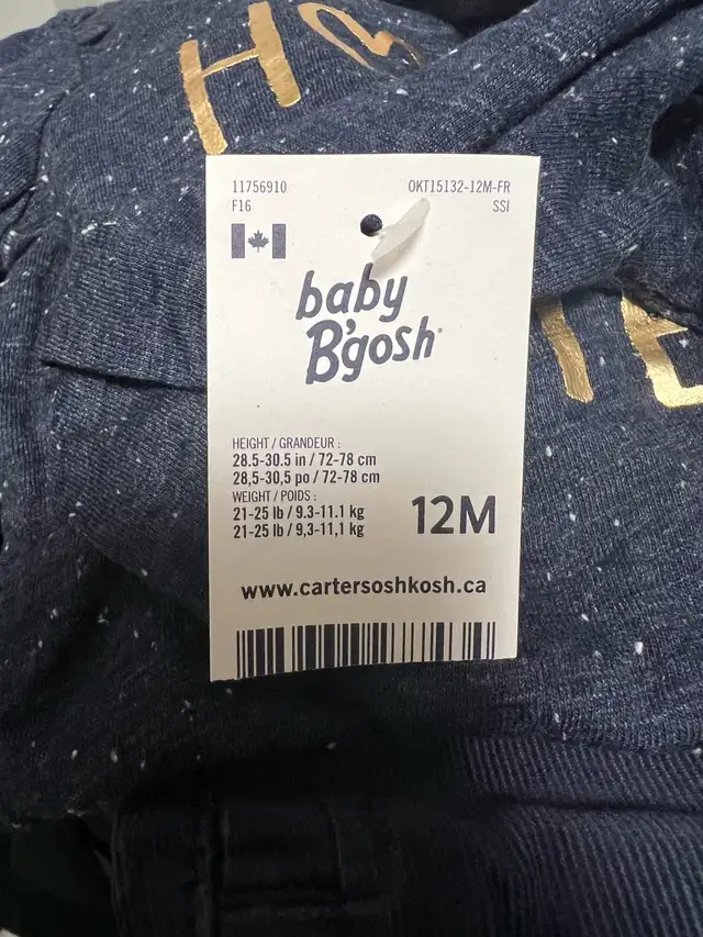 OSHKOSH - 12M - NWT - INFANT GIRLS 3PC LOT / BABY GIRL CLOTHING in Clothing - 9-12 Months in Kingston - Image 9