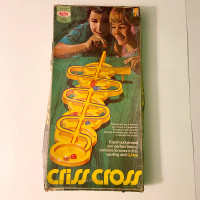 Vintage 1971 Criss Cross Marble Collision Board Game
