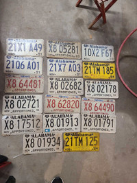 Alabama steel license plates 