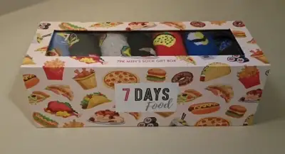 7-Pack Seven Days of Food Socks Gift Box, View more