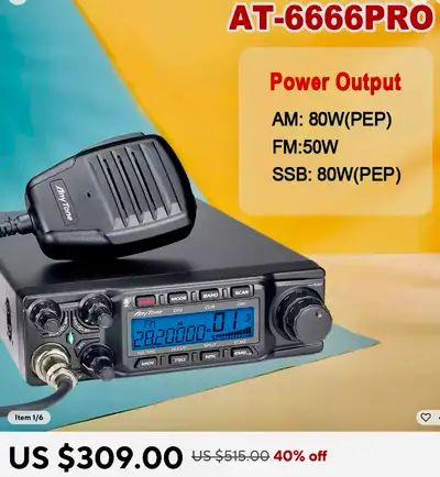 ANYTONE  AT-6666PRO ANYTONE AT-6666PRO CB/HAM …, View more