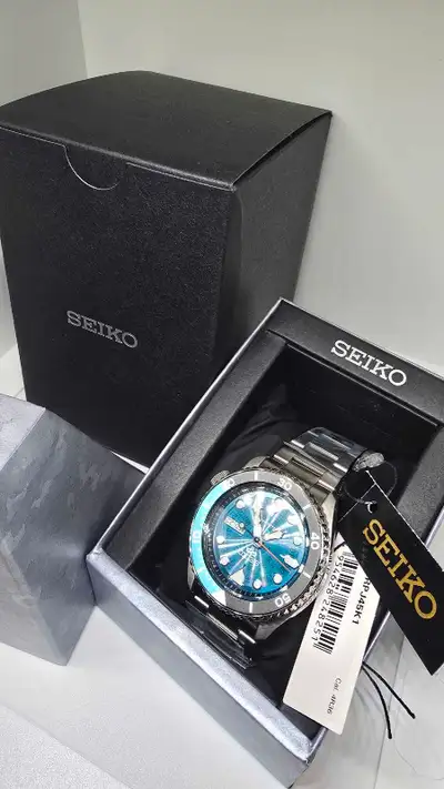 Seiko Automatic Watch SRPJ45K1 42mm Aqua Calendar Face, View more