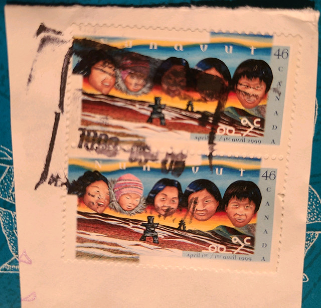 Canada stamps - used
Chief Dan George/Nunavut  in Arts & Collectibles in Kitchener / Waterloo - Image 2