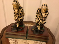 Unique MCM Harlequin Jester Bookends