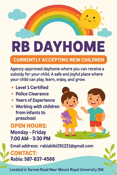 RB dayhome ( govt of Alberta approved), View more