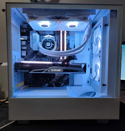 Custom (White-Themed) Gaming PC | RX 6700 XT, R5 5600X. 32GB RAM, View more