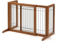 Two-Panel Free Standing Pet Gate (Adjustable 38.5in to 70in)