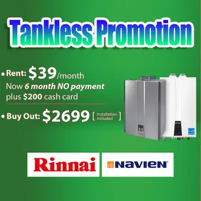 Peterborough Tankless Water Heater Promotion $39/mo Rent or $269, View more