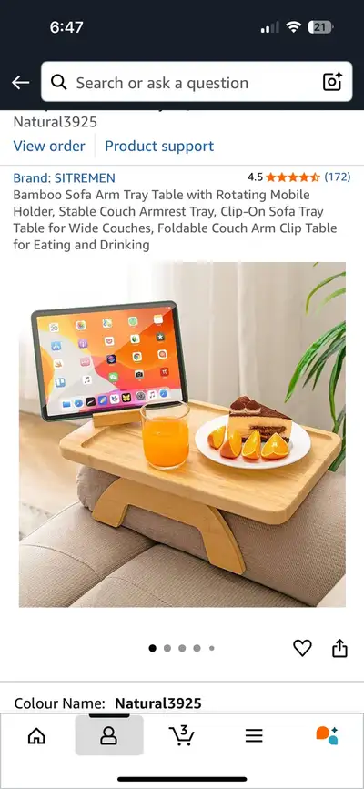 SITREMEN Sofa Arm Tray Table - 2 available, View more