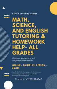 Expert Tutoring in Math, Science, and English
