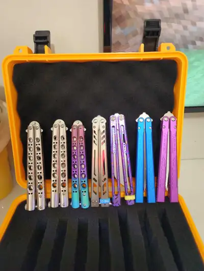 Balisong Butterfly Knives Benchmade 42s, 46, Benchmade 42 THE ONE Medusa TITANIUM ALLOY (VG - 10) Ba...