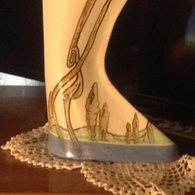 Antique Art Nouveau Vase Marked Hand Painted in Arts & Collectibles in Vancouver - Image 3