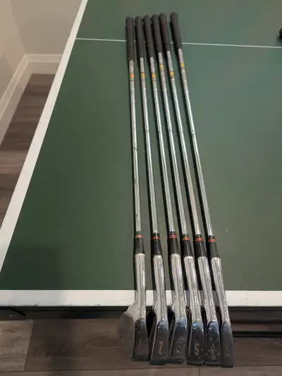 Old Set of 6 Men's Left Hand Golf Club Irons, View more