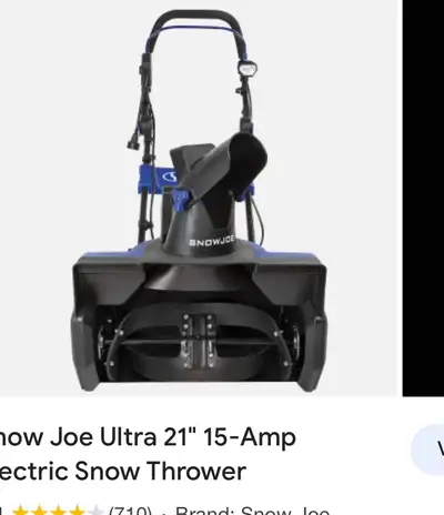 Snow joe 21inch electric snow thrower, View more