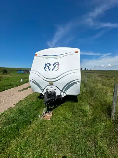 24 foot travel trailer in really good shape no leaks everything works . sleeps 4 rear table turns in...