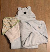 Baby Hooded Bath Towels, Boats N' Bears