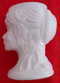 Vintage Milk Glass Victorian Head
