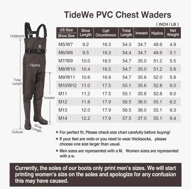 TideWe Waterproof Bootfoot Waders for Men and Women in Other in Calgary - Image 7
