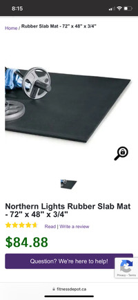 Rubber exercise mat