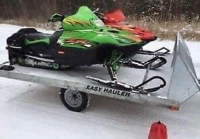 Easy Hauler Galvanized  Single and Double Snowmobile Trailers 