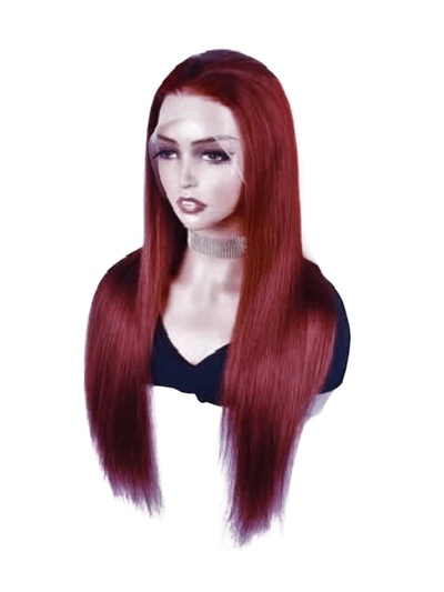 Burgundy Lace Front Wig With Brazilian Hair In 26 Inches, View more