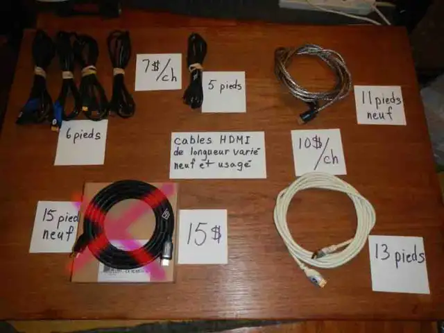 HDMI, DP (DisplayPort), Mini DP, USB TypeC DVI and VGA cable64595458181634121