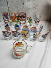 Vintage glasses mcdonalds burger King 