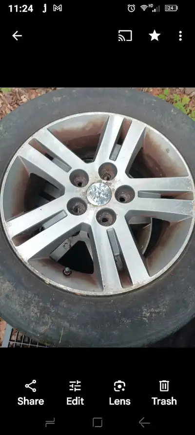 Off a 2010 Dodge caravan 17" 5x127mm Some scratches and dings but they straight and useable Tires on...