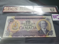 1971 $10 bill graded choice unc 62 only $80   text 2264489639
