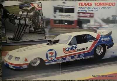 1984 Texas Tornado Mustang Funny Car Original 2 Pg Poster, View more