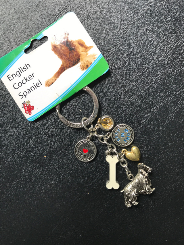 New, “English Cocker Spaniel” 3D Metal Dog Keychain in Arts & Collectibles in Bedford - Image 2