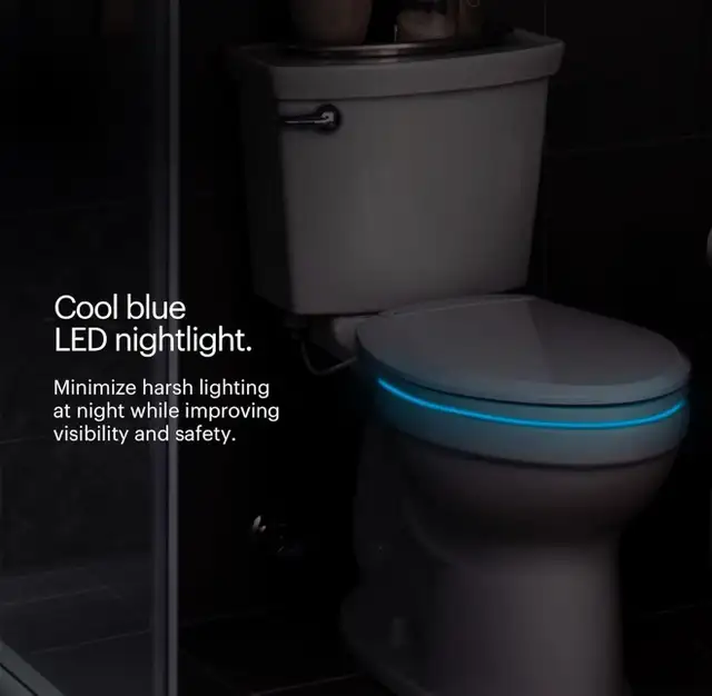 Brondell L60-EW LumaWarm Heated Nightlight Elongated Toilet Seat in Bathwares in Kitchener / Waterloo - Image 9