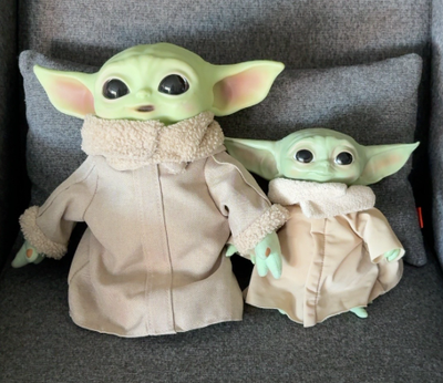 Selling two adorable Baby Yoda (Grogu) dolls from Star Wars: The Mandalorian. Includes one large and...