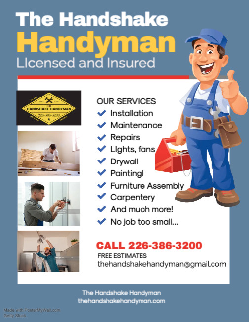 RELIABLE HANDYMAN in Renovations, General Contracting & Handyman in London