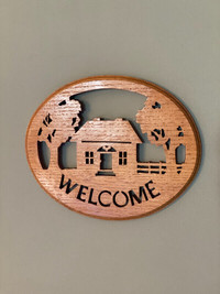 Wooden hanging Welcome sign