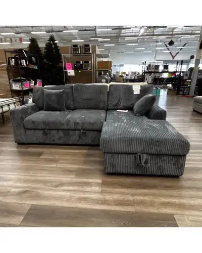 Premium Corduroy 3 Seater Sectional Sofa Bed with Storage For $, View more