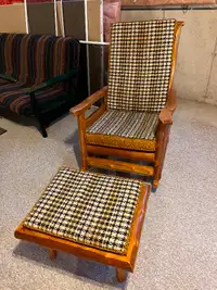 Vintage Log Wood Rocking Chair