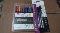 Stylo-pinceau à calligraphie Tombow Fudenosuke Colours + Black