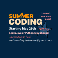 Programming/Coding Tutor for Beginners Python & Java (25$/hr)