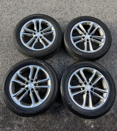 235/55/19 Firestone Destination LE3 all season tires with 8/32 ~80% tread left. No repair or damage....